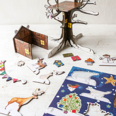Christmas Treehouse Slot Together 3D Advent Calendar