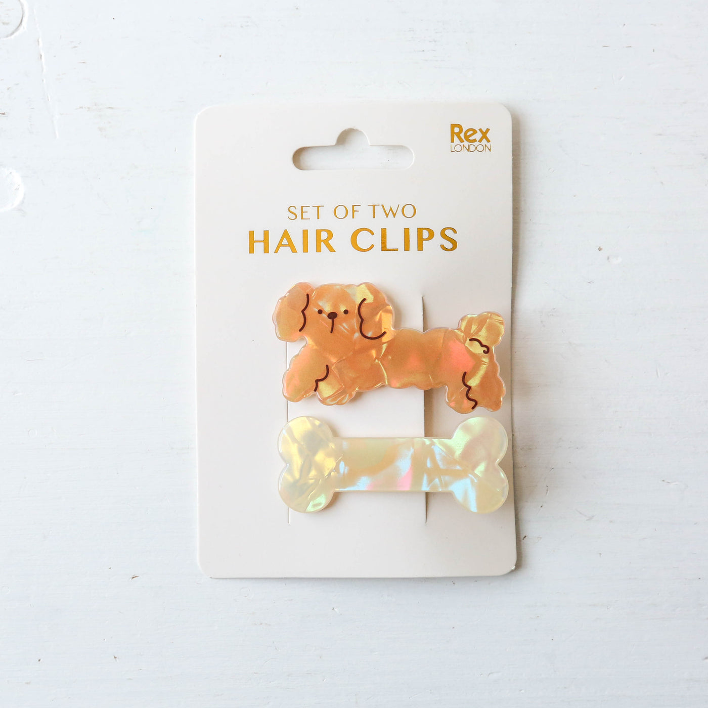 Dog & Bone Hair Clips - Set of 2