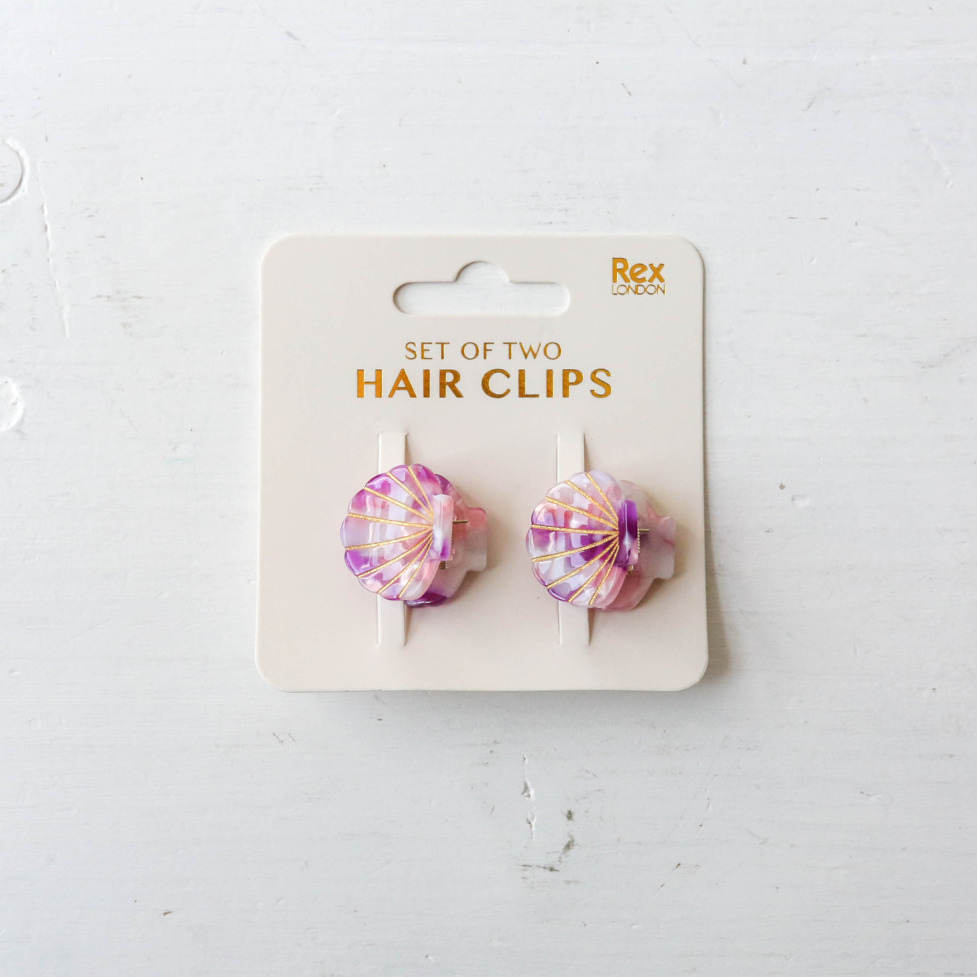 Seashell Mini Claw Hair Clips - Set of 2