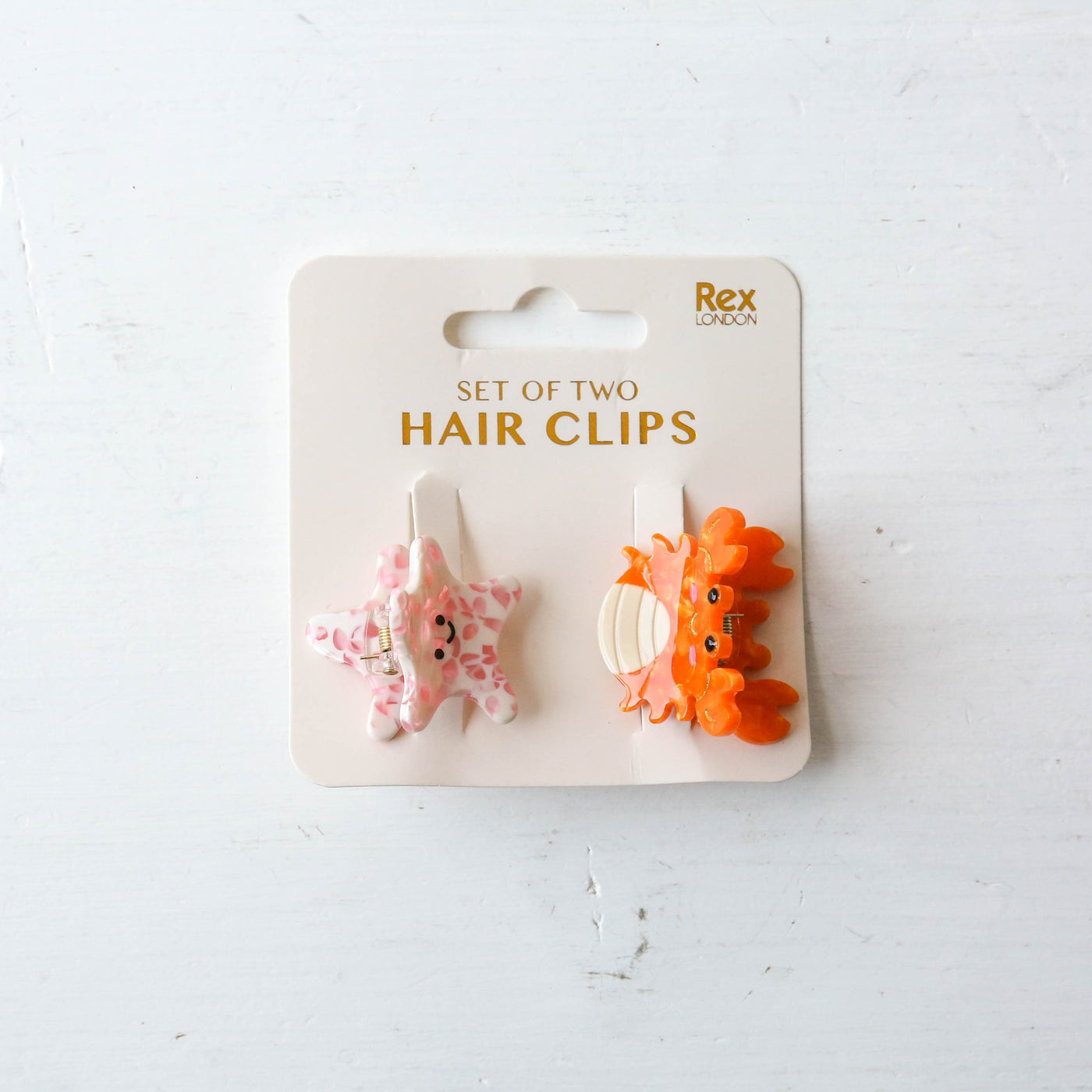 Sea Creature Mini Claw Hair Clips - Set of 2