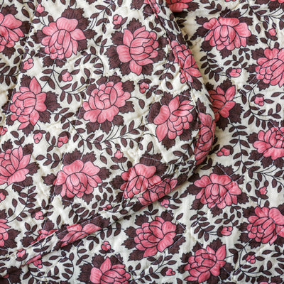 Pink Blousy Bloom Cotton Quilt