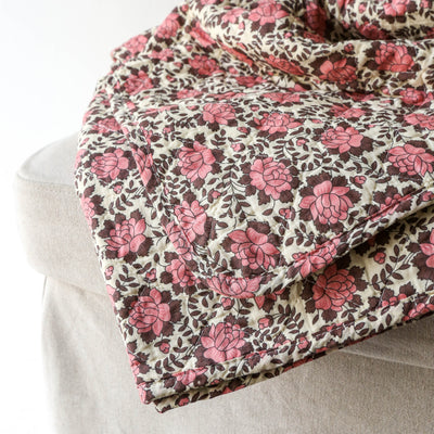Pink Blousy Bloom Cotton Quilt