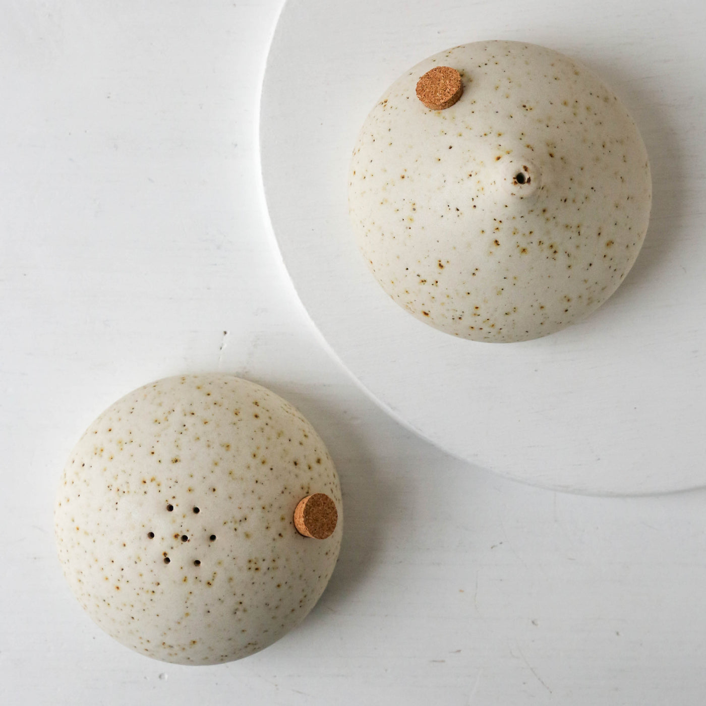 Hand Thrown Salt & Pepper Shakers