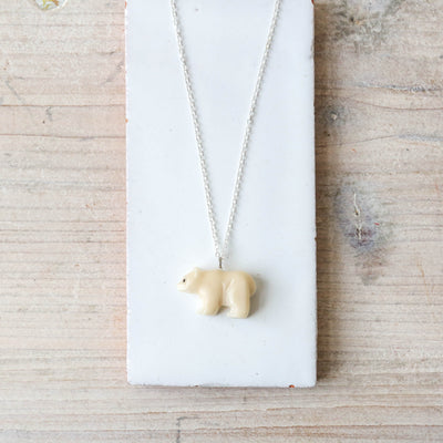 Tagua Polar Bear Necklace