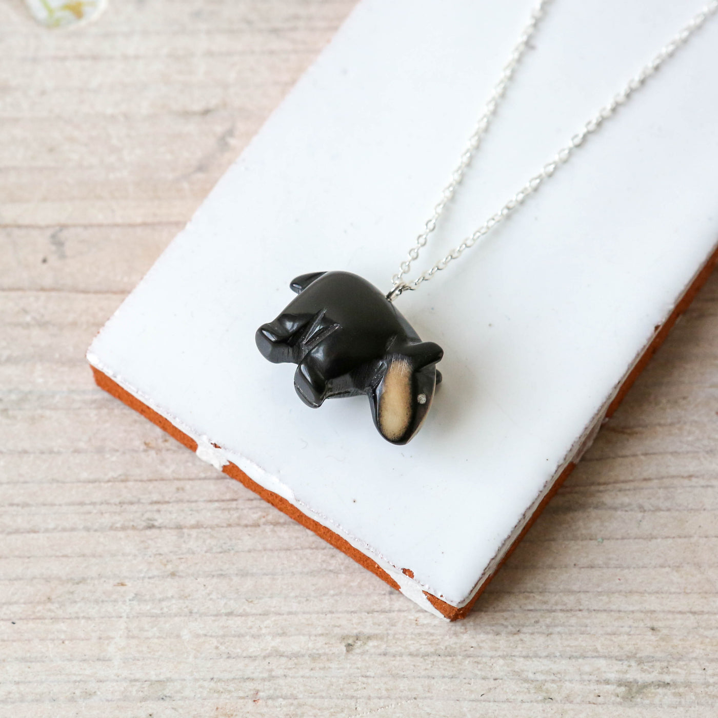 Tagua Badger Necklace