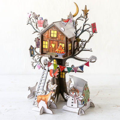 Christmas Treehouse Slot Together 3D Advent Calendar