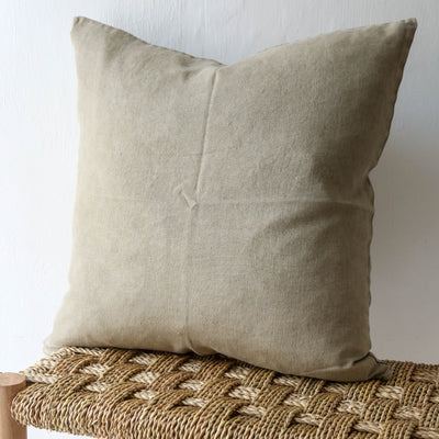 Linen Cushion Cover - Eucalyptus Green
