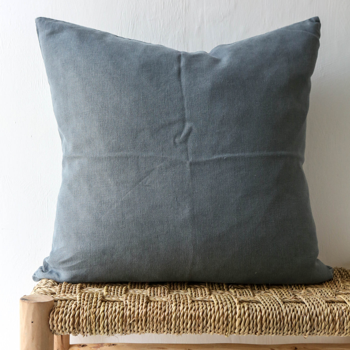 Linen Cushion Cover - Chalk Blue