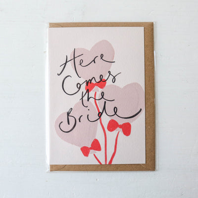 Here Comes the Bride Wedding Card