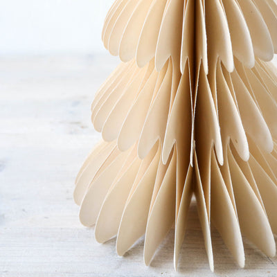 26cm Slim Honeycomb Christmas Tree - Cream