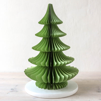 30cm Ornate Honeycomb Christmas Tree - Mint