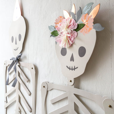 Pack of 3 Giant Halloween Jointed Skeletons with Dog!