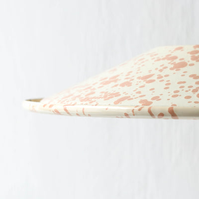 Splatterware Factory Style Enamel Lampshade - Peachy Pink