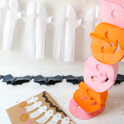 Tissue Paper Halloween Garlands - Pack of Three