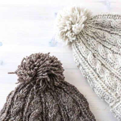 Cable Knit Bobble Beanie