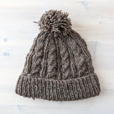 Cable Knit Bobble Beanie