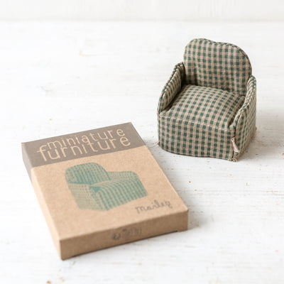 Maileg Chair for Mouse - Green Gingham