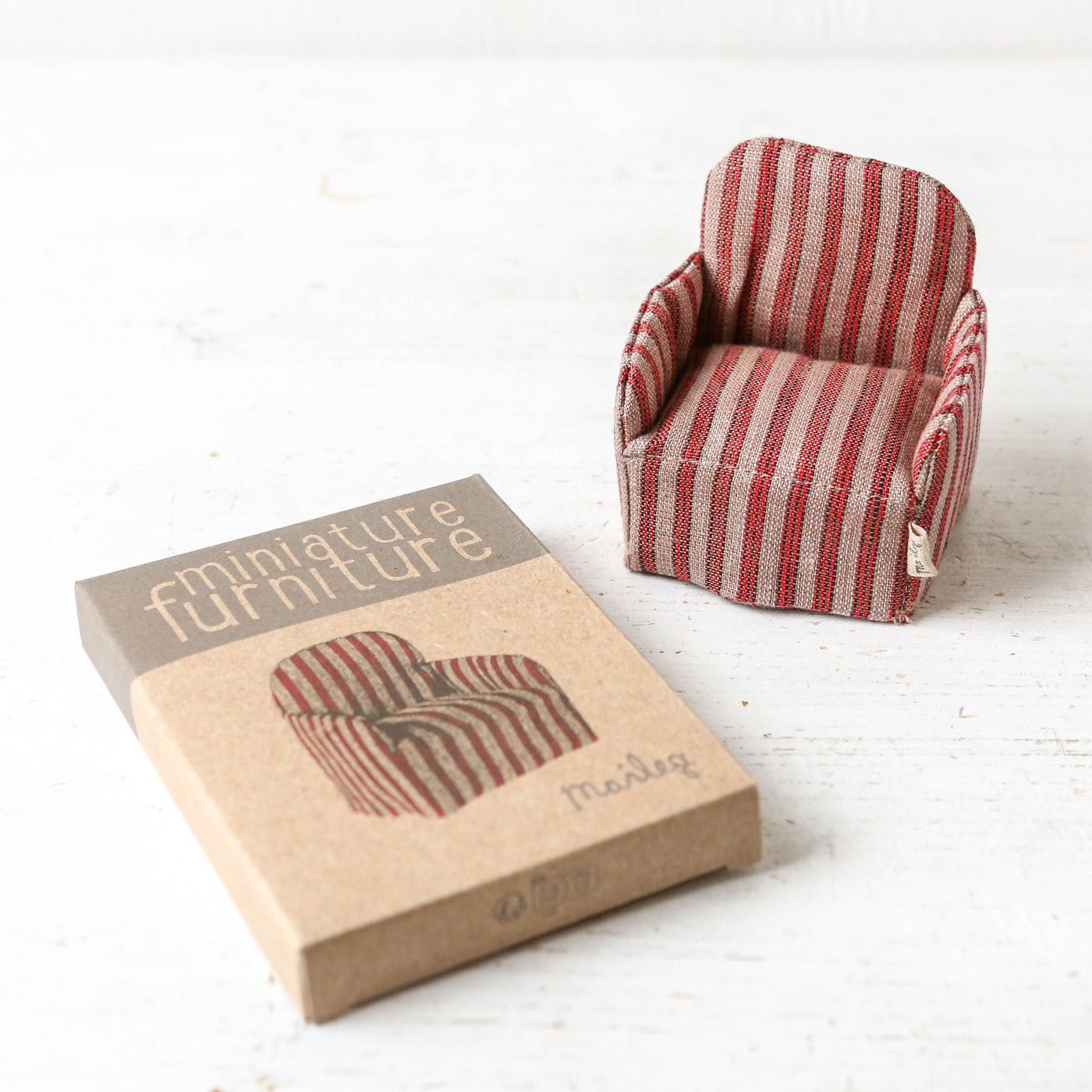 Maileg Chair for Mouse - Red Stripe