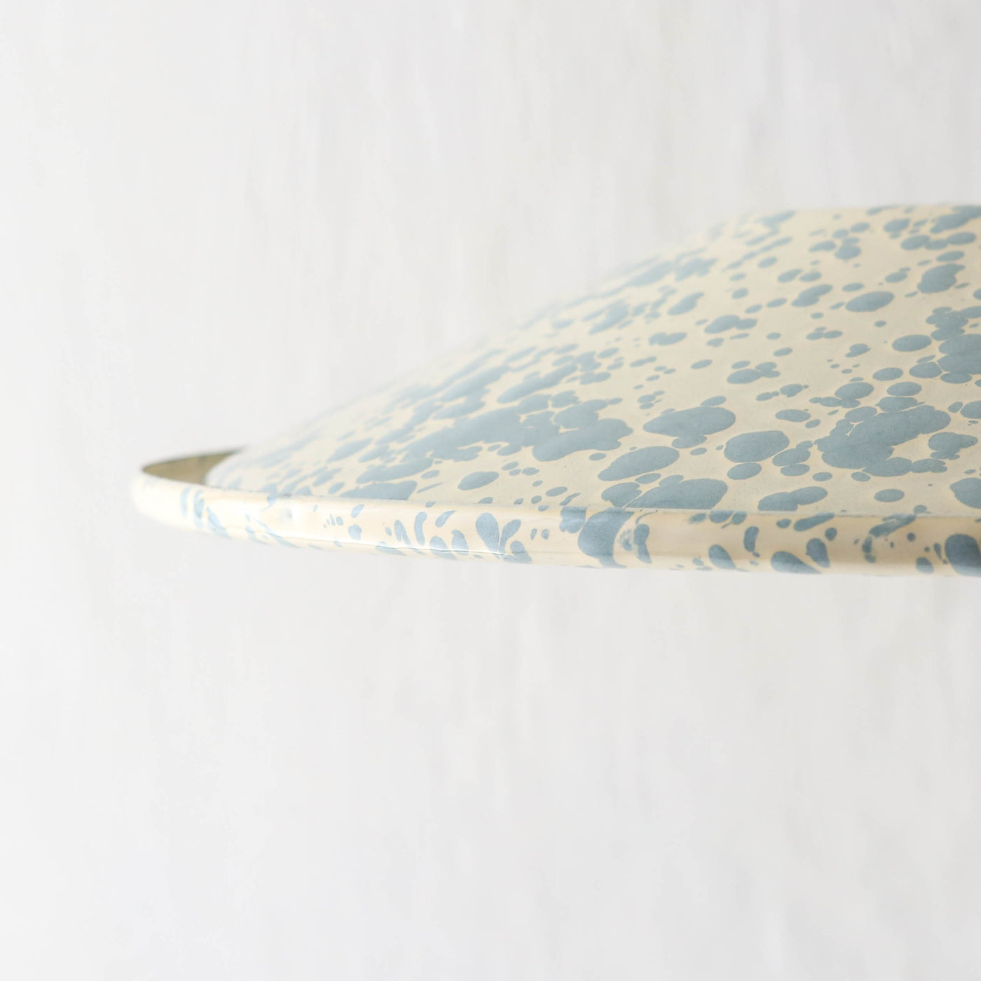 Splatterware Factory Style Enamel Lampshade - Sky Blue
