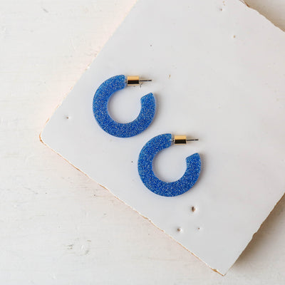 Paulina Flat Resin Hoop Earrings