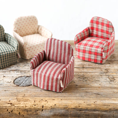 Maileg Chair for Mouse - Green Gingham