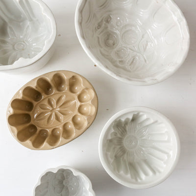 Vintage Ceramic Jelly Mould - Flower Design