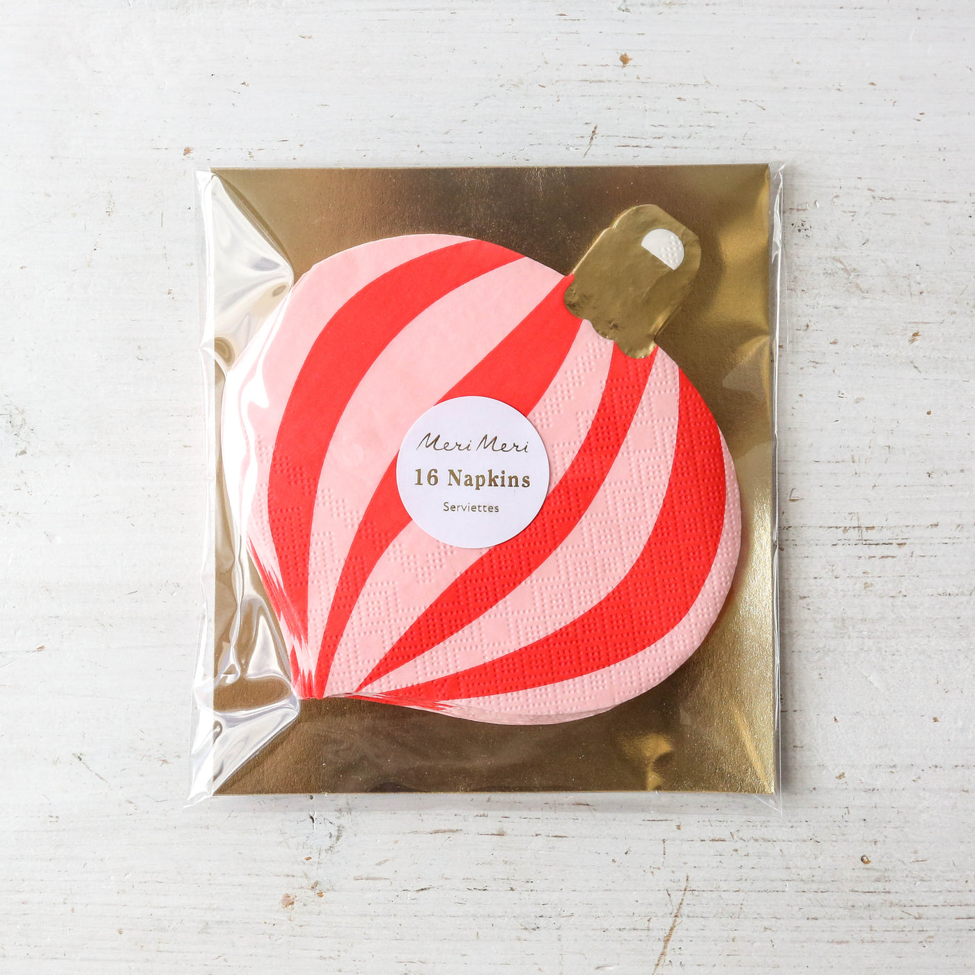 Striped Ornament Festive Napkins