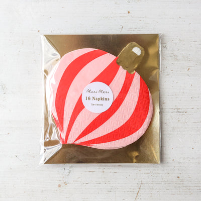 Striped Ornament Festive Napkins