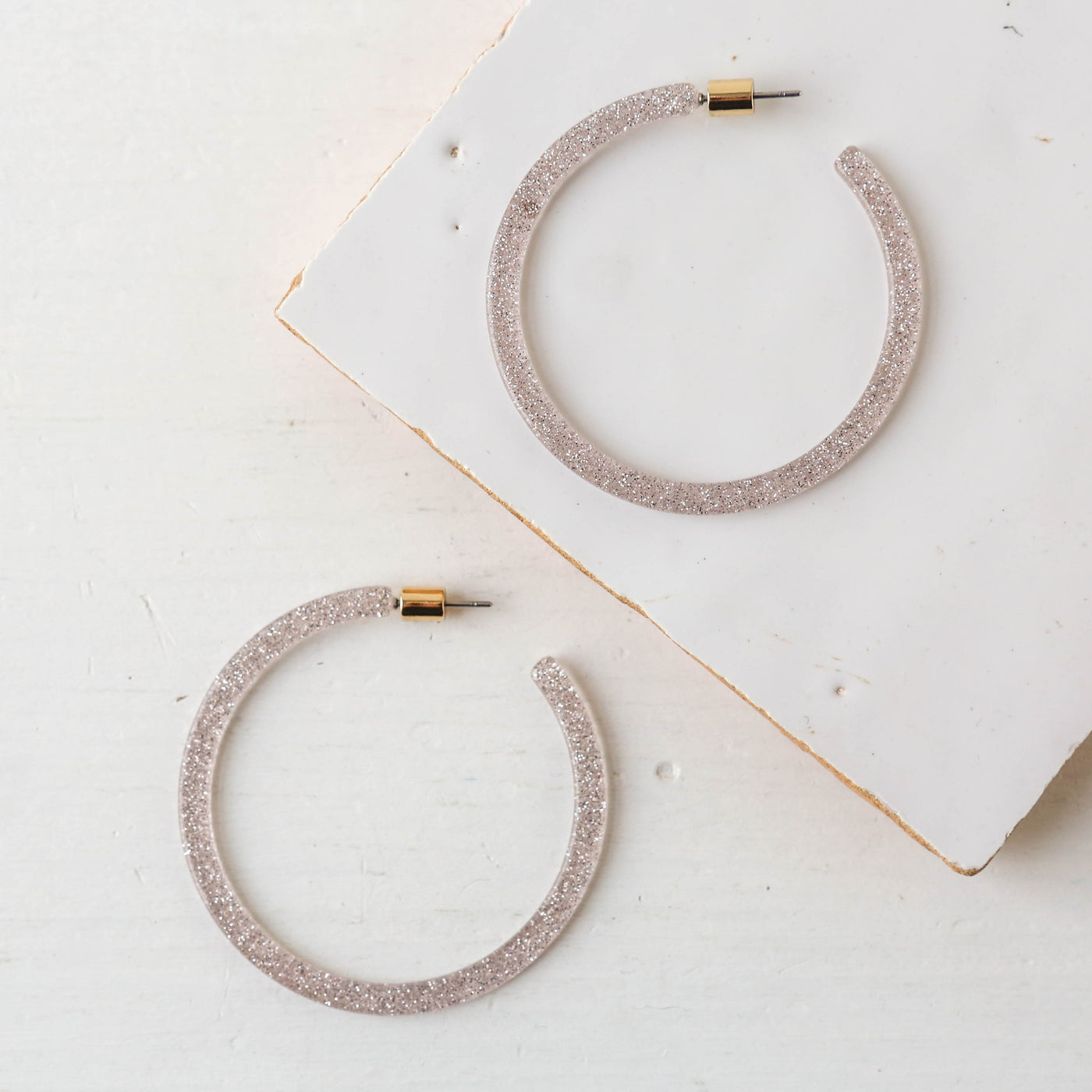 Emmauela Skinny Statement Resin Hoop Earrings