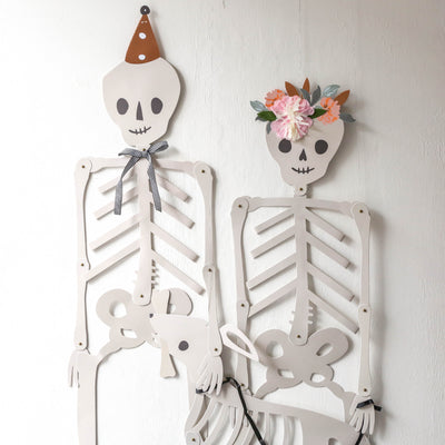 Pack of 3 Giant Halloween Jointed Skeletons with Dog!