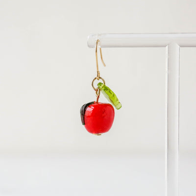 Tiny Apple Drop Earrings