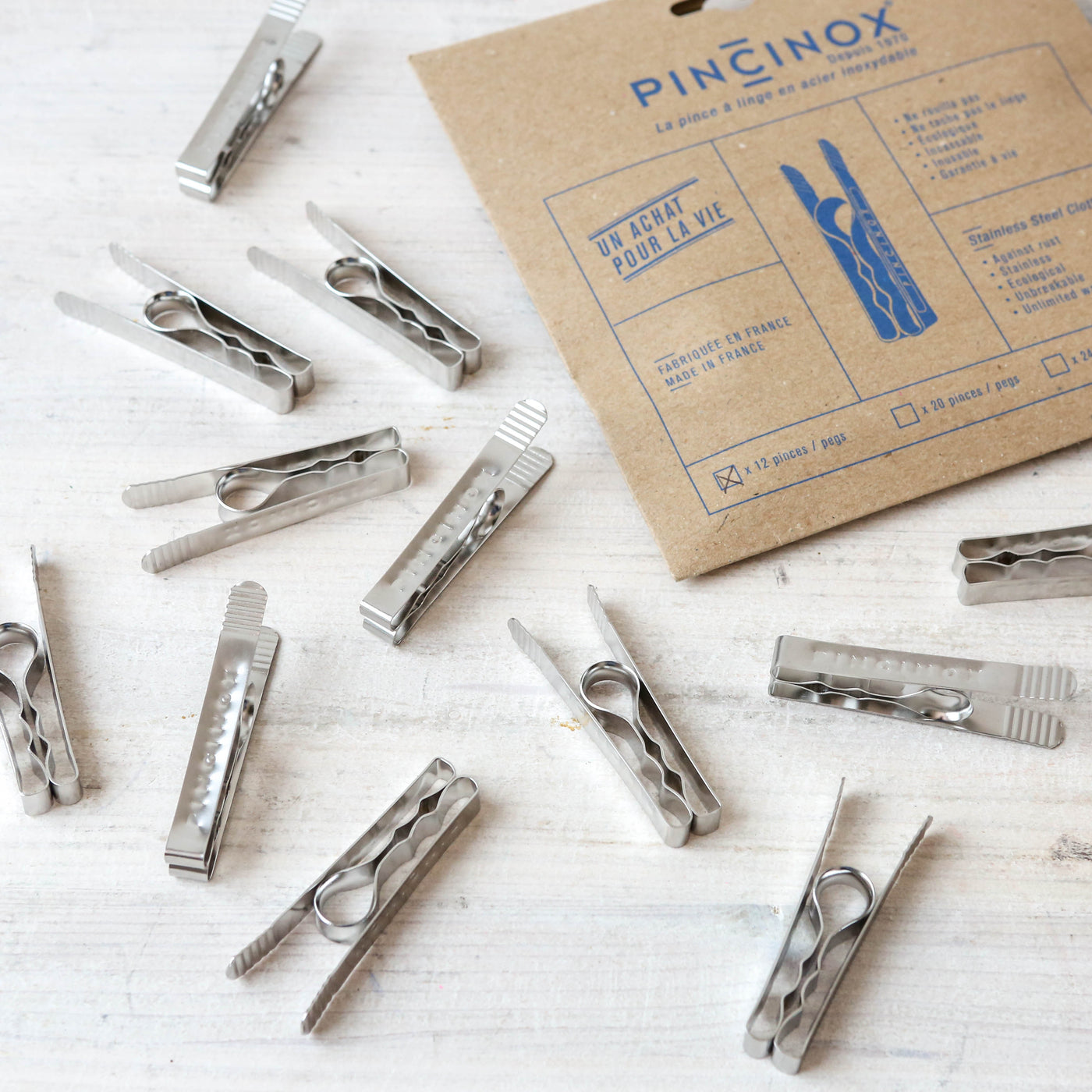 12 Stainless Steel Clothes Pegs