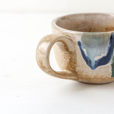 Trosa Textured Blue Glaze Mug