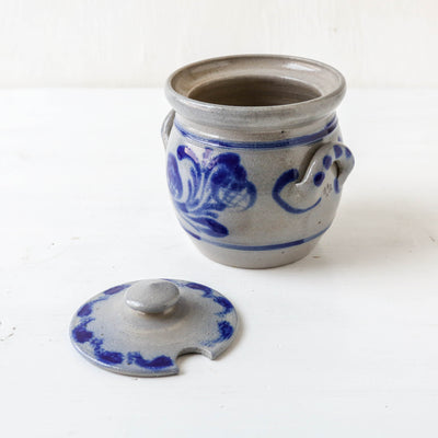 Vintage Alsace Salt Glazed Handled Pots - Small