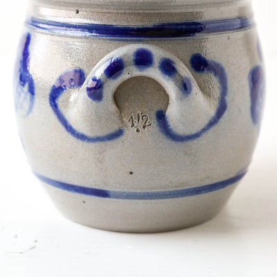 Vintage Alsace Salt Glazed Handled Pots - Small