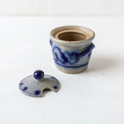 Vintage Alsace Salt Glazed Handled Pots - Small