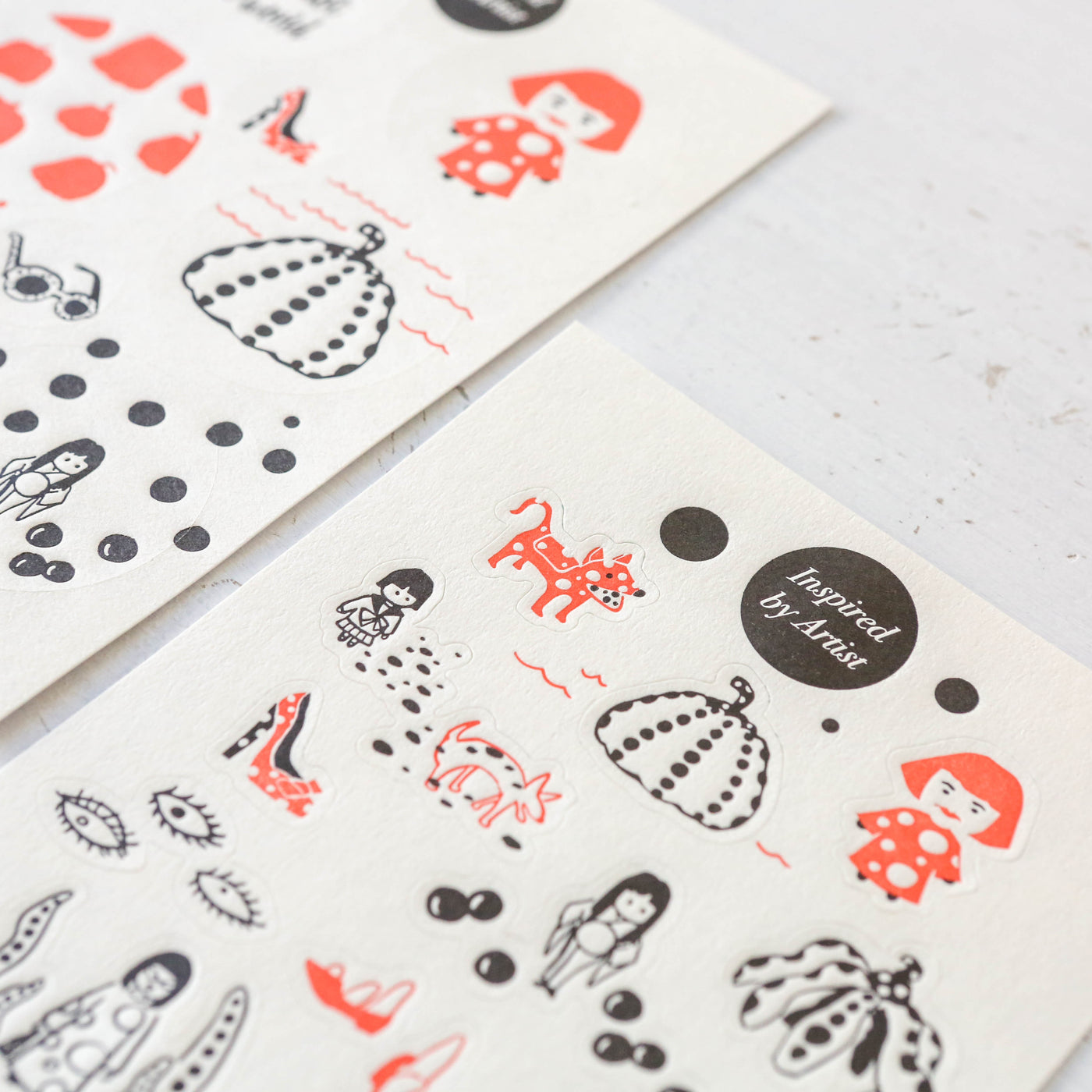 Artist Inspired Letterpress Stickers