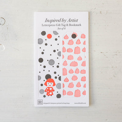 Artist Inspired Letterpress Bookmark Gift Tags - Set of 2