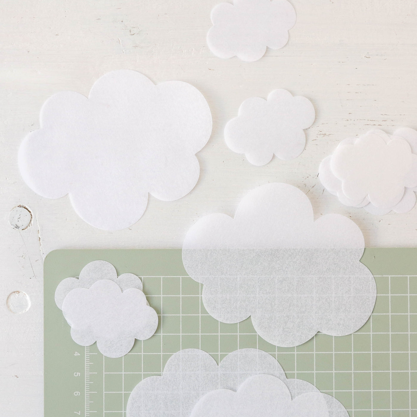 Translucent Memo Paper Clouds