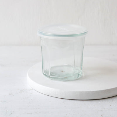 French Marmalade Glass Jar With Lid