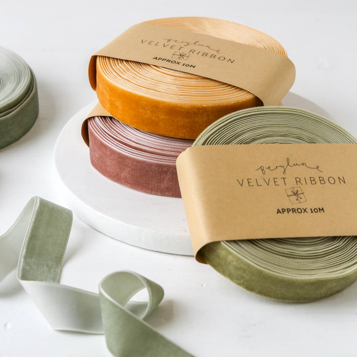 Wide Velvet Ribbon - 10m Roll