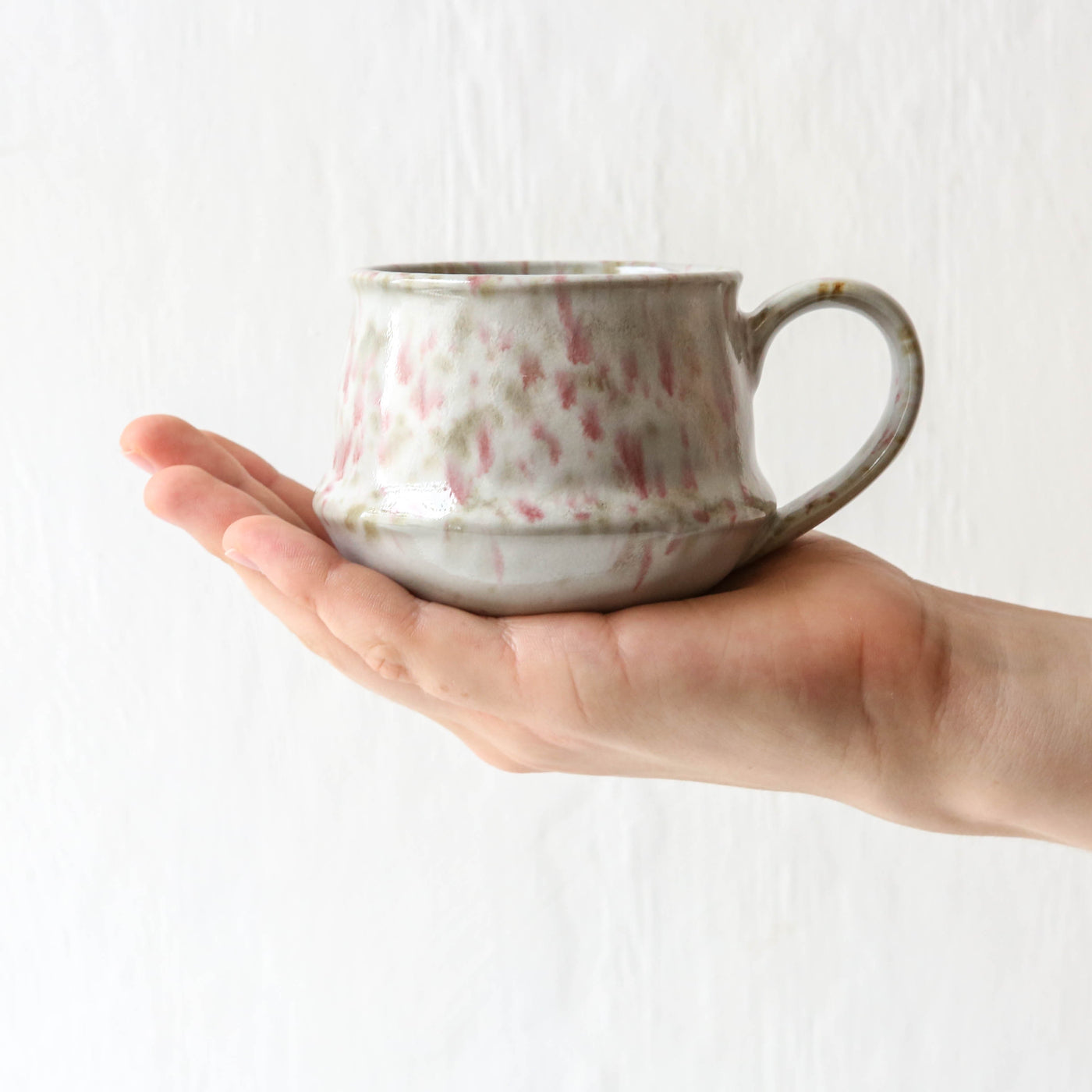 Kalmar Light Brown & Pink Glazed Mug