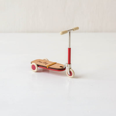 Kick Board Scooter for Maileg Mice - Red
