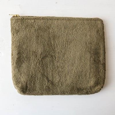 Soft Towelling Zip Pouch - 28 x 22cm