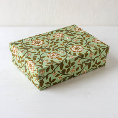 Squat Covered Box in Roja Olive - Small