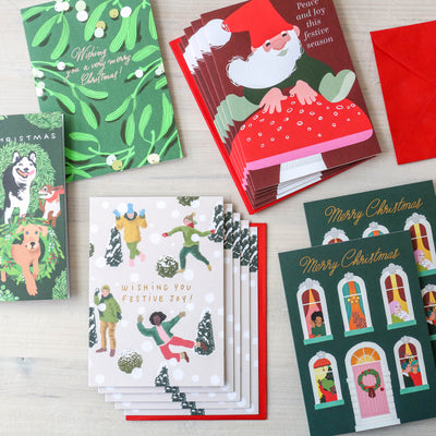 Mushrooms Christmas Card Pack of 5