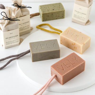 VELY soap bars on a rope