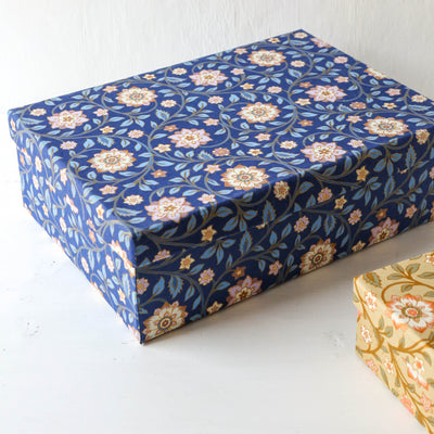 Squat Covered Box in Roja Midnight - Large