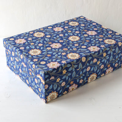 Squat Covered Box in Roja Midnight - Large