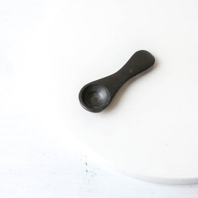 Black Stone Salt Spoon